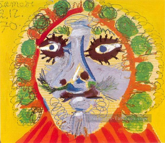 Tete d Man face 1970 cubiste Pablo Picasso Peintures à l'huile